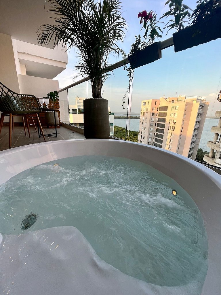 DQ1411 Jacuzzi Priv Rooftop Piscina Bar y Relax