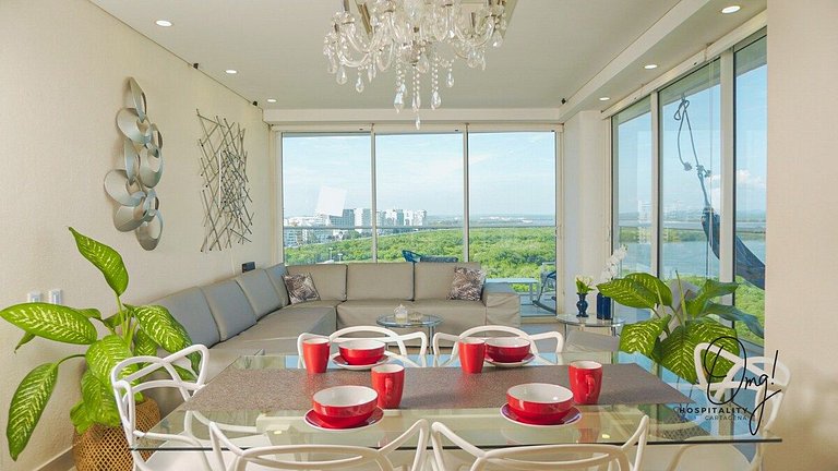 MQ1206 | Lujo, vista y jacuzzi privado 2BD