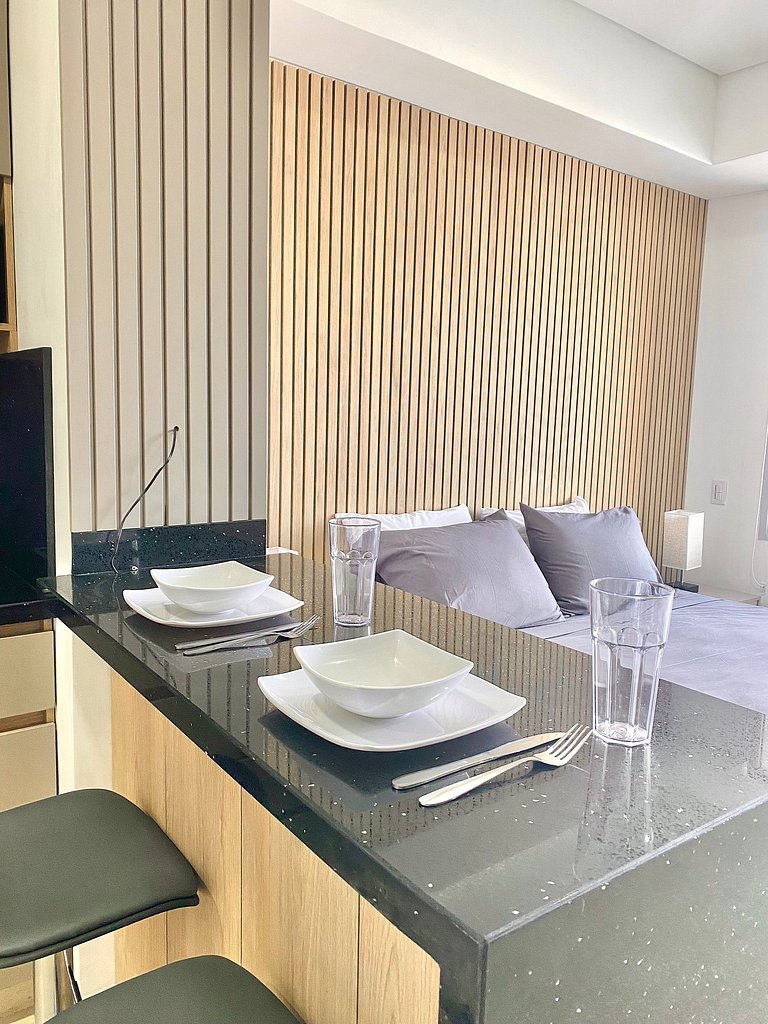 CB544 | Moderno Studio con Balcón y Vista en Cartagena Beach