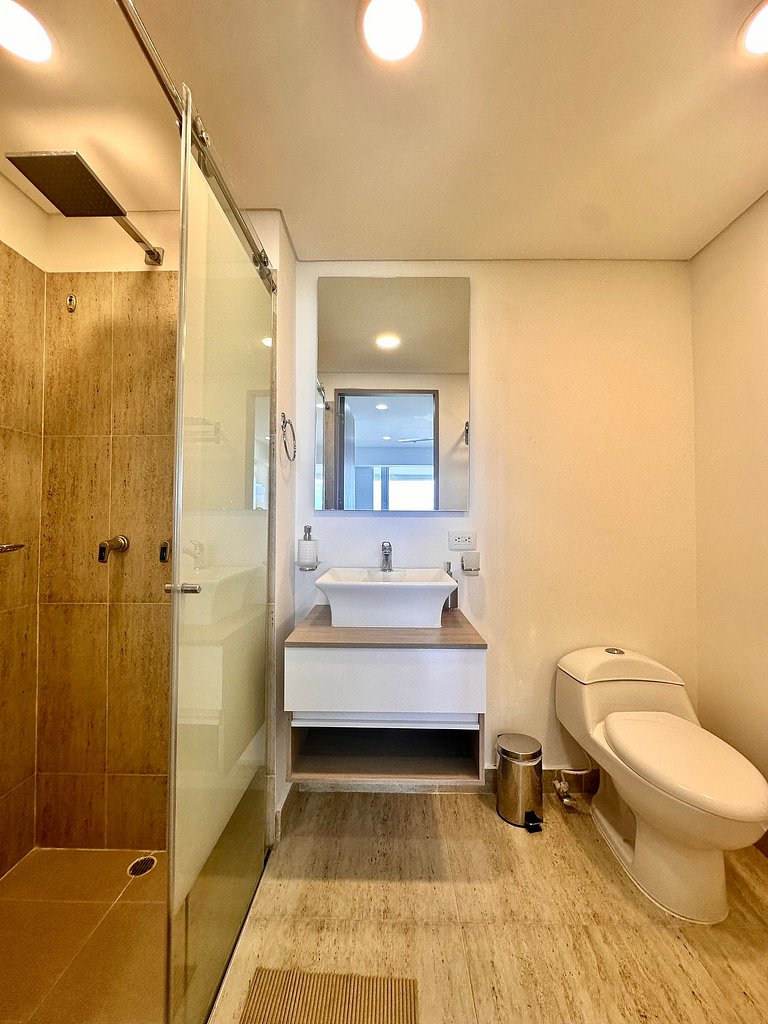 Estilo caribeño con vista al aeropuerto y cerca del mar CB13