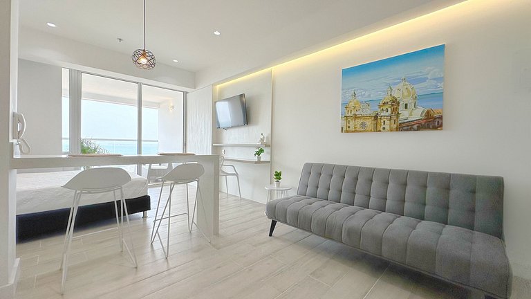 CB821 Exclusiva Suite Con Vista Al Mar en Cartagena Beach