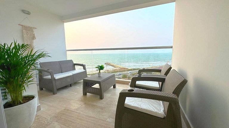 CB821 Exclusiva Suite Con Vista Al Mar en Cartagena Beach