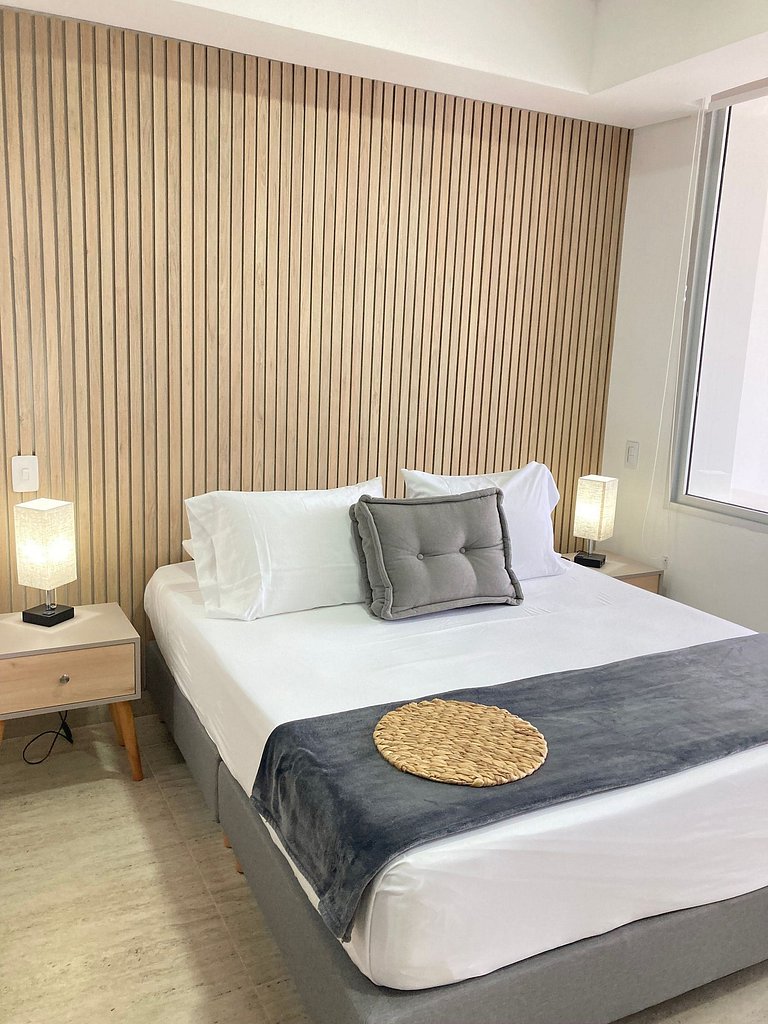 CB544 | Moderno Studio con Balcón y Vista en Cartagena Beach