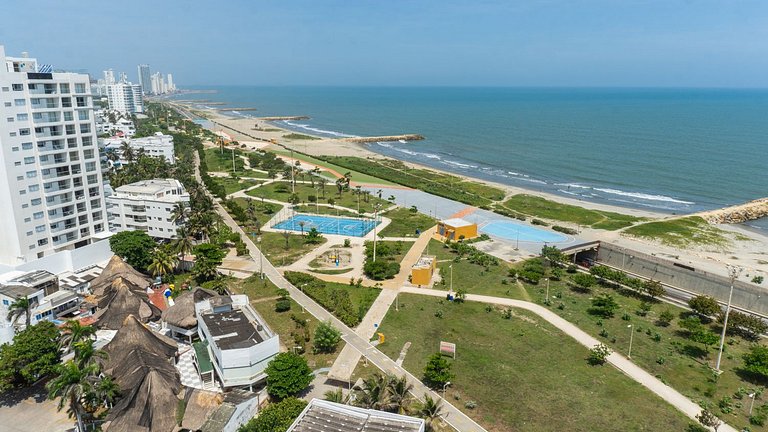 CB821 Exclusiva Suite Con Vista Al Mar en Cartagena Beach
