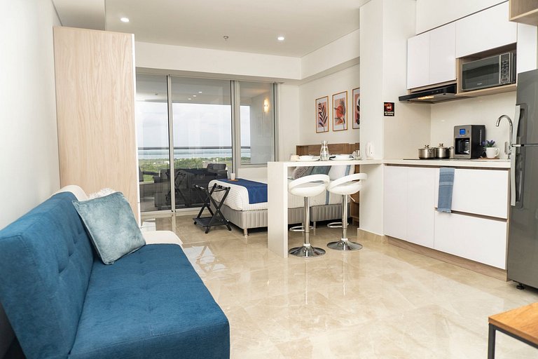 CB937 | Stylish loft piso 9 con balcón y vista ciudad