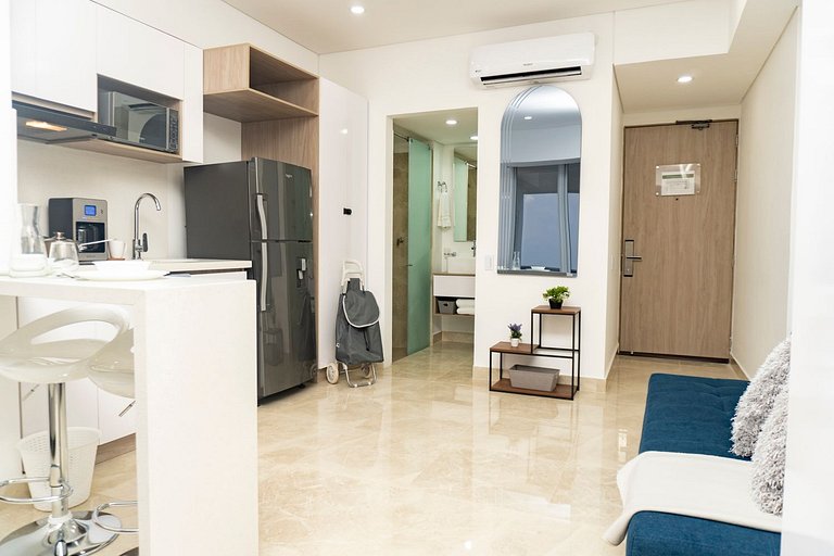 CB937 | Stylish loft piso 9 con balcón y vista ciudad