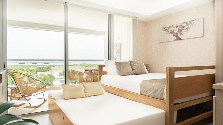 Cómoda Suite con Dos Camas Queen Piscina CB1031