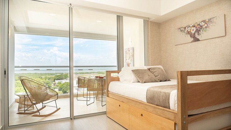 Cómoda Suite con Dos Camas Queen Piscina CB1031