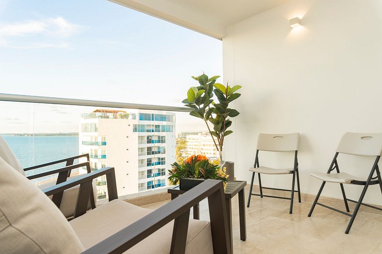 Acogedora suite frente al mar + vista CB1427