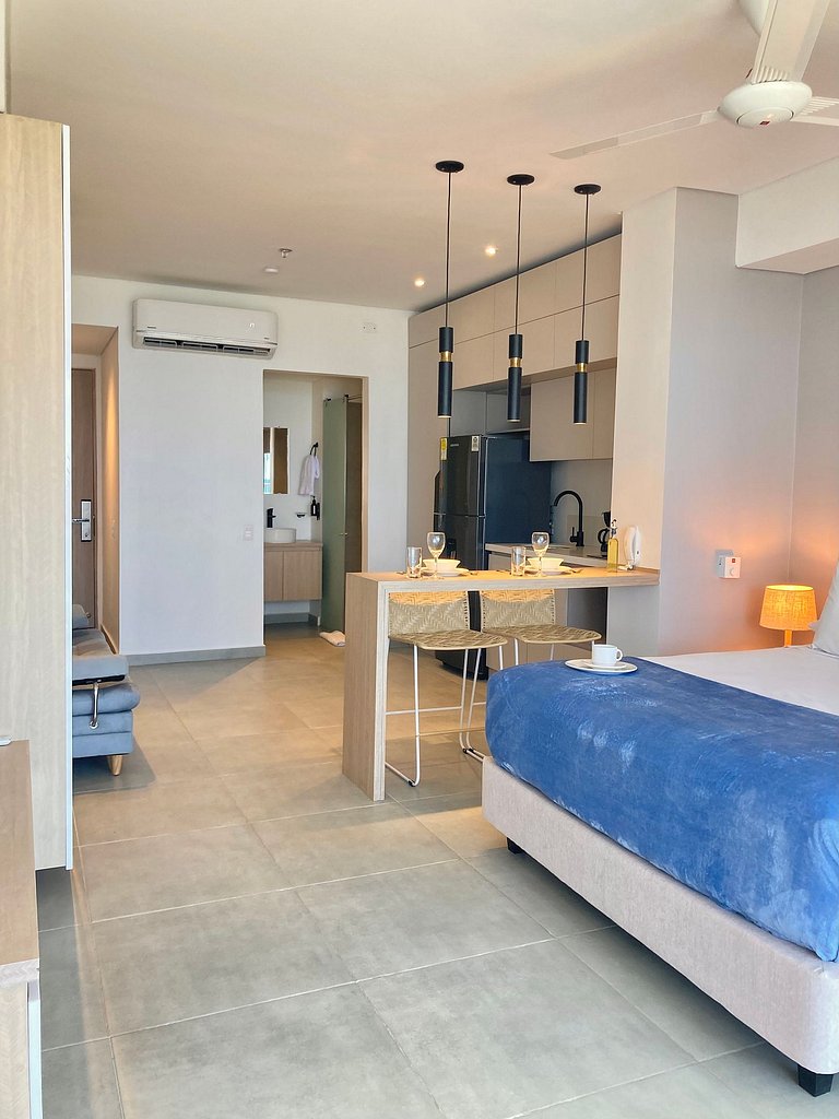 Suite moderna con vista al mar y parque CB 814