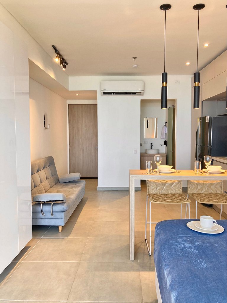 Suite moderna con vista al mar y parque CB 814