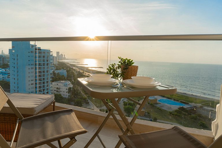 CB1403 Moderna Suite en Zona norte Vista al Mar