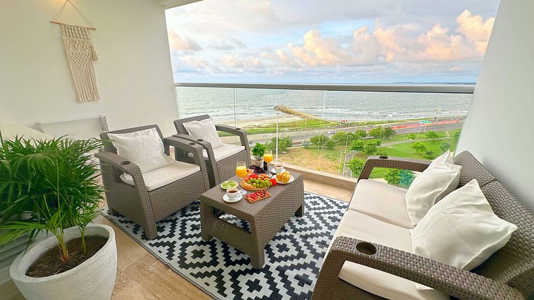 CB821 Exclusiva Suite Con Vista Al Mar en Cartagena Beach