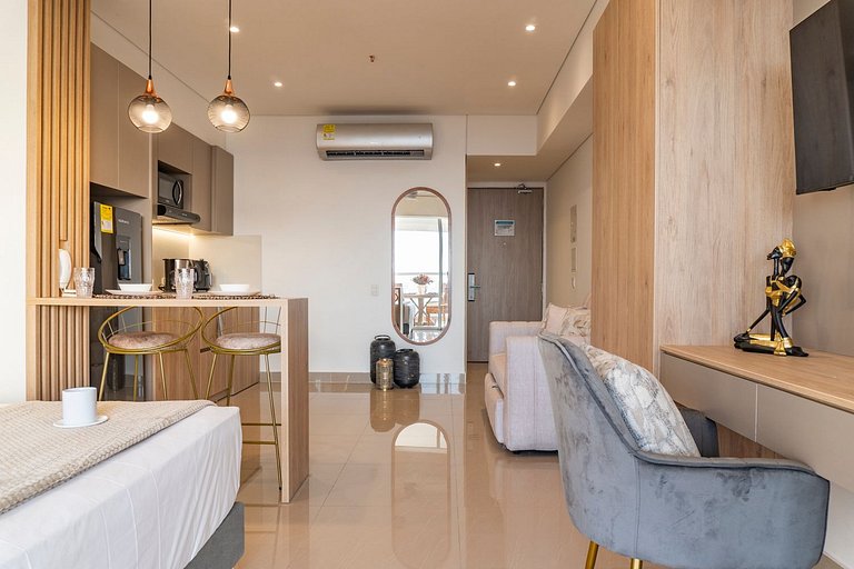 Acogedora Suite Frente al Mar - Aeropuerto CB617