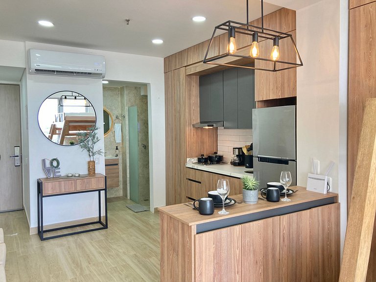 CB840 | Loft familiar con balcón y piscina
