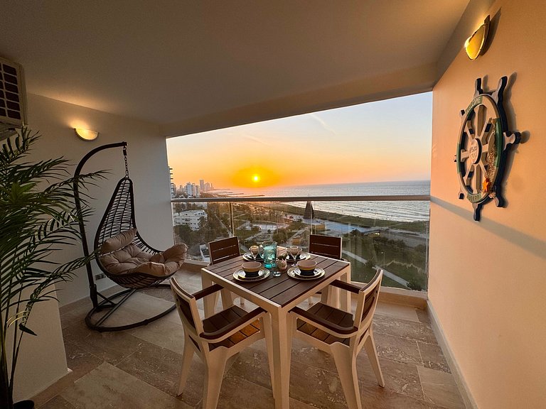 CB1108 Suite Moderna con Vista al Mar Piscina Wifi