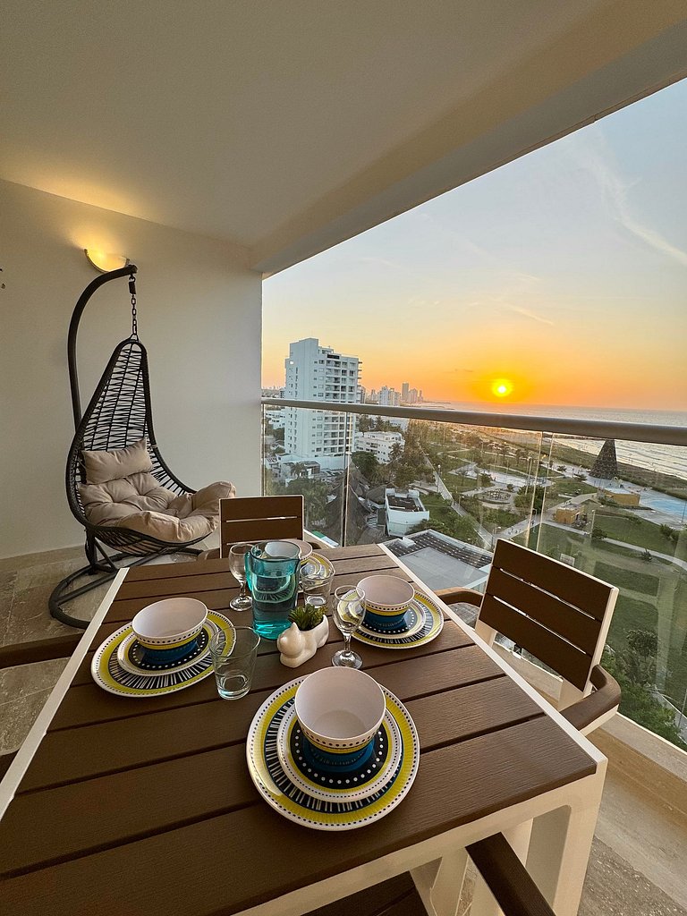 CB1108 Suite Moderna con Vista al Mar Piscina Wifi