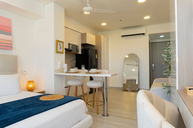CB1631 | Piso 16 con balcón y vista panorámica