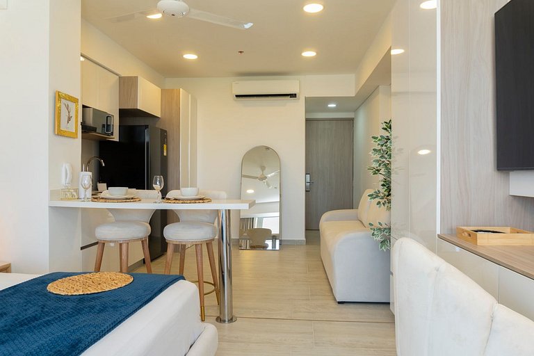 CB1631 | Piso 16 con balcón y vista panorámica