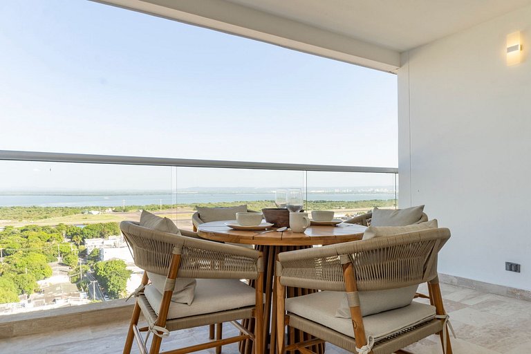 CB1631 | Piso 16 con balcón y vista panorámica