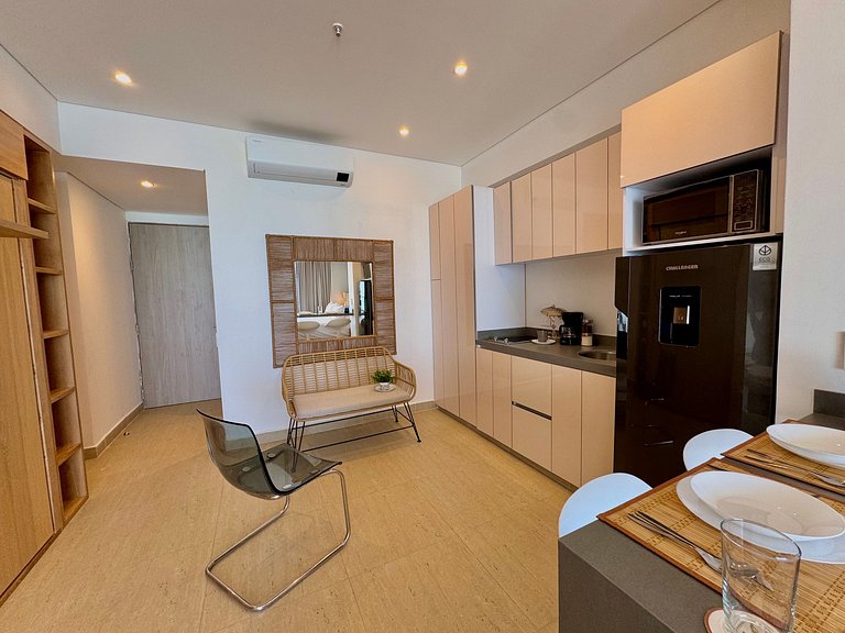 CB1223 | Suite con 2 camas, vista al mar y piscina