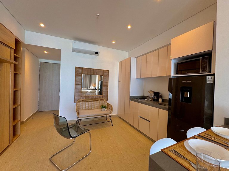 CB1223 | Suite con 2 camas, vista al mar y piscina