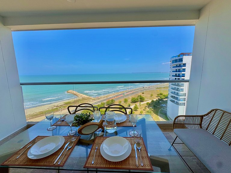 CB1223 | Suite con 2 camas, vista al mar y piscina