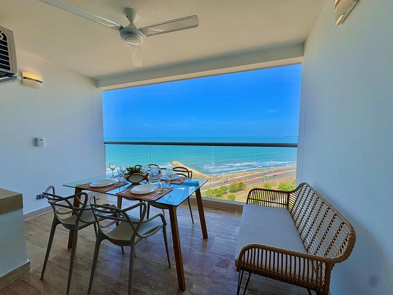CB1223 | Suite con 2 camas, vista al mar y piscina
