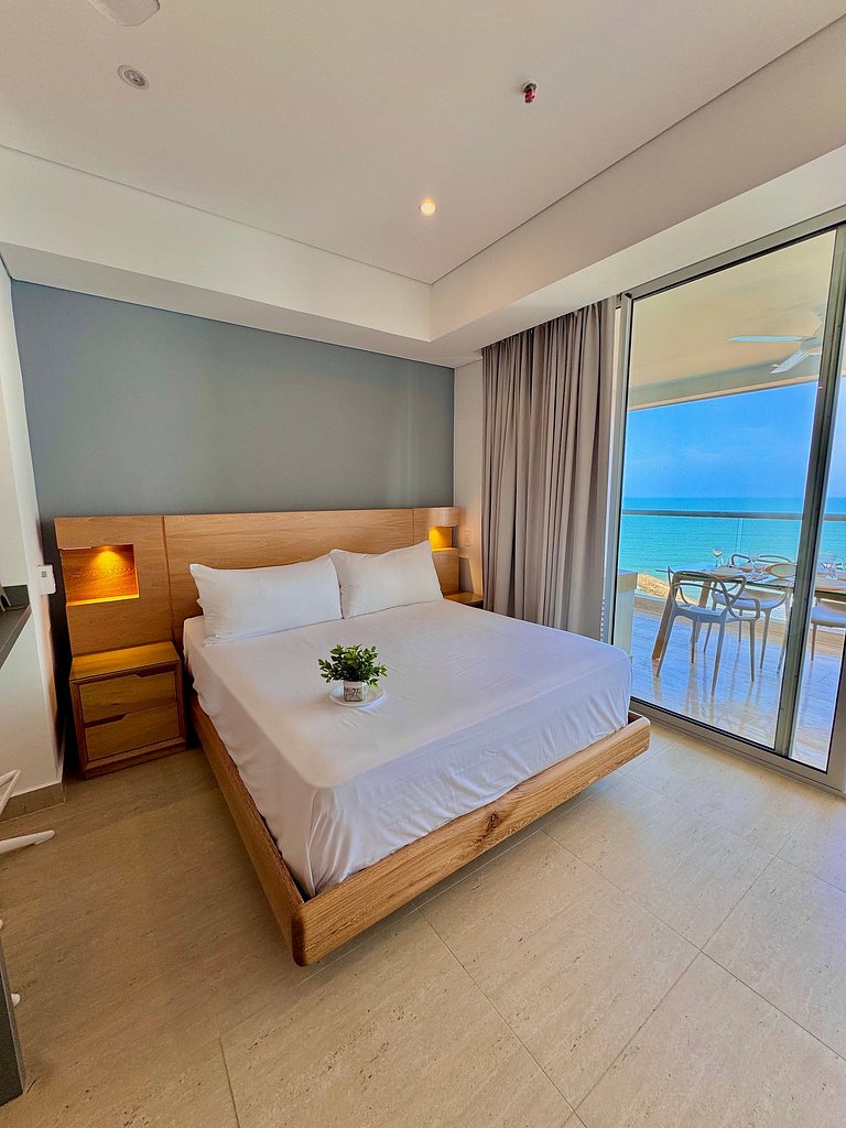 CB1223 | Suite con 2 camas, vista al mar y piscina