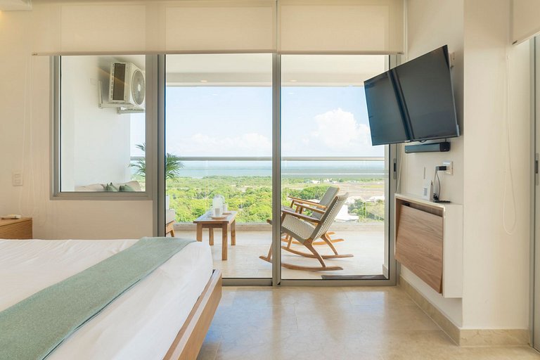 Hermosa Suite Vista 180° 7min del Centro CB1330