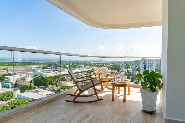 Hermosa Suite Vista 180° 7min del Centro CB1330