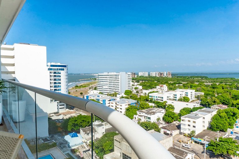 Hermosa Suite Vista 180° 7min del Centro CB1330