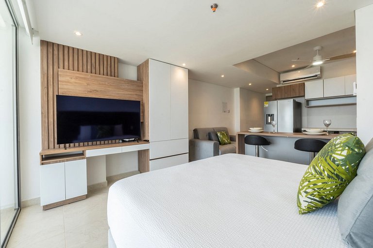 Suite con daybed piso 16 y balcón panorámico CB1638