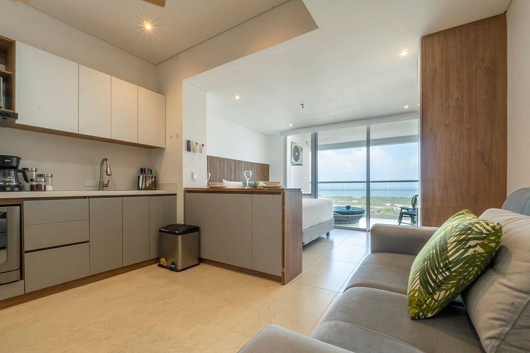 Suite con daybed piso 16 y balcón panorámico CB1638