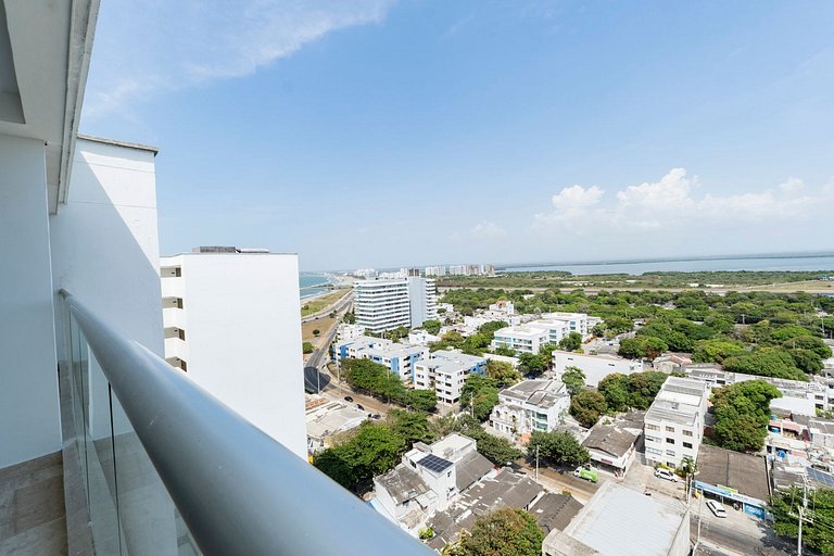 Suite con daybed piso 16 y balcón panorámico CB1638