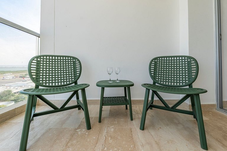 Suite con daybed piso 16 y balcón panorámico CB1638