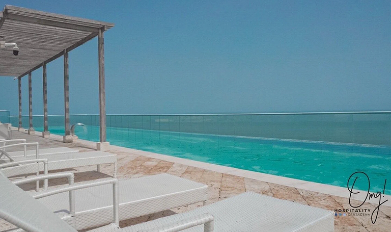 Acogedor Vista al Mar Piscina Vista Infinita OD805
