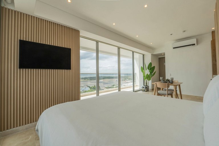 CB1629 | Suite moderna con vista 180 mar ciudad