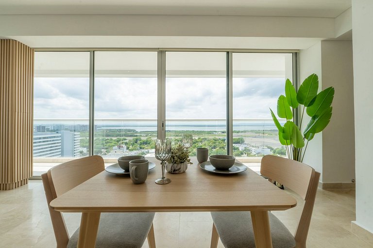 CB1629 | Suite moderna con vista 180 mar ciudad