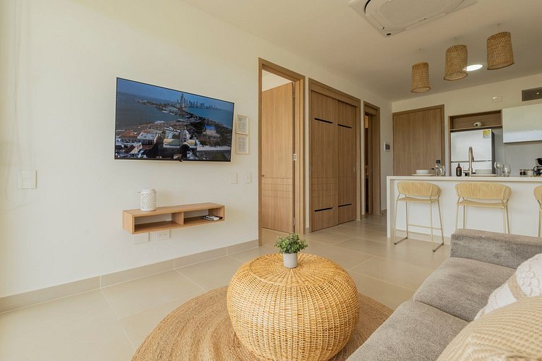 Baia Kristal: playa privada, laguna y balcón