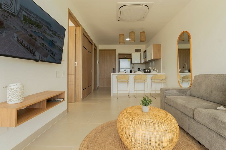 Baia Kristal: playa privada, laguna y balcón