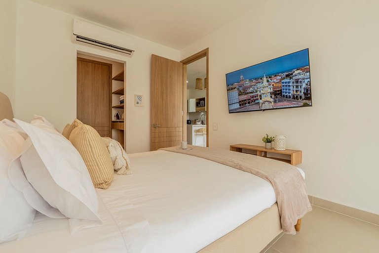 Baia Kristal: playa privada, laguna y balcón