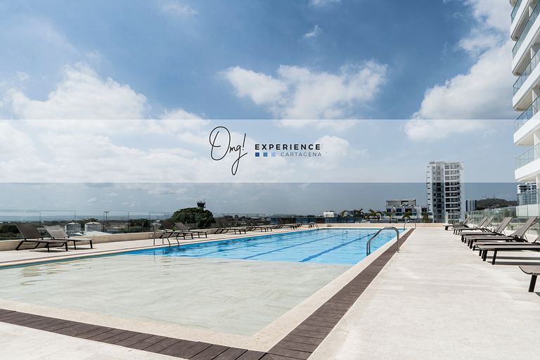 Hermosa Nueva Suite vista al mar Piso 15