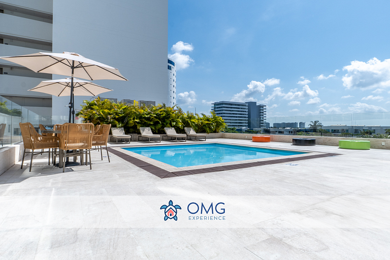 CB544 | Moderno Studio con Balcón y Vista en Cartagena Beach