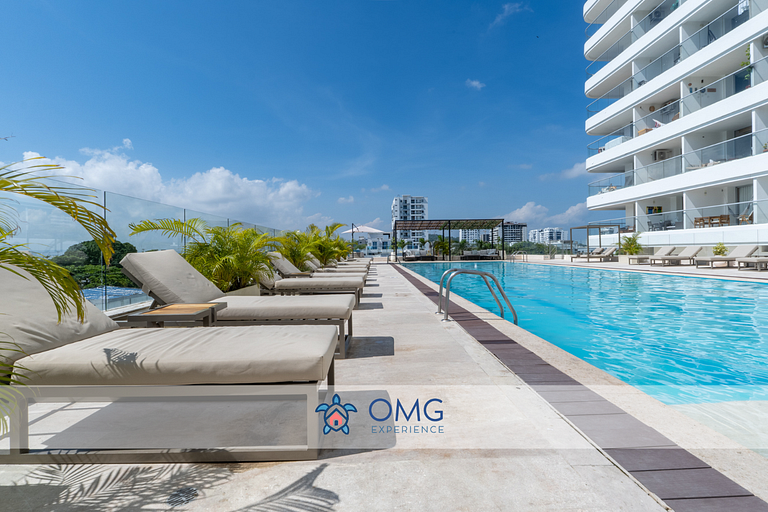 CB544 | Moderno Studio con Balcón y Vista en Cartagena Beach