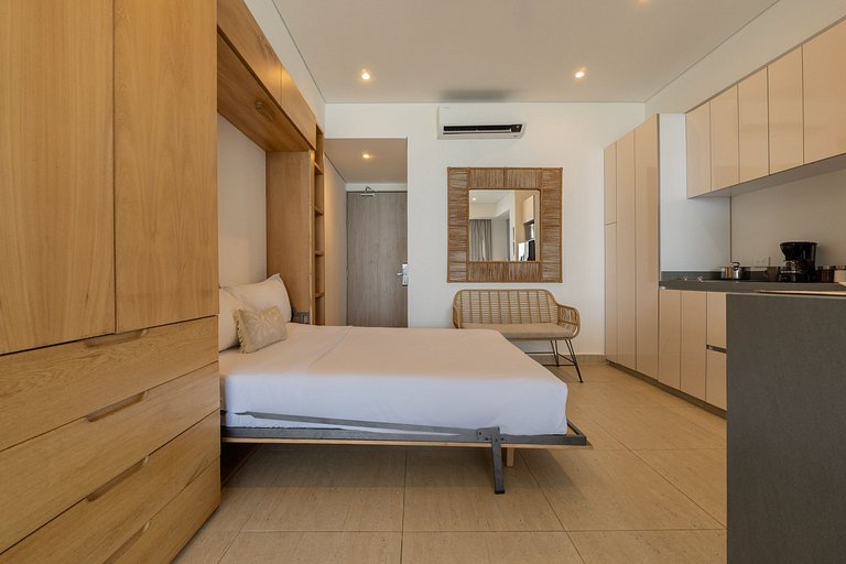 CB1223 | Suite con 2 camas, vista al mar y piscina