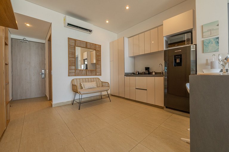 Suite con 2 camas, vista al mar y piscina CB1223