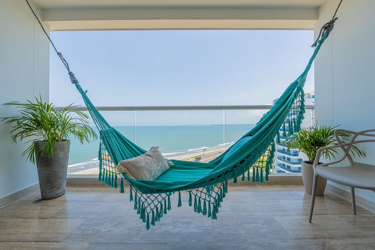 CB1223 | Suite con 2 camas, vista al mar y piscina