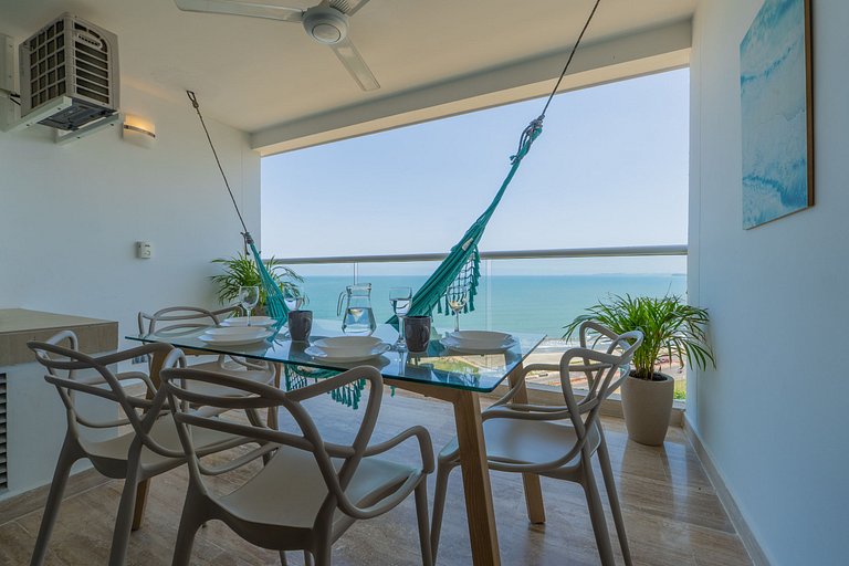 CB1223 | Suite con 2 camas, vista al mar y piscina