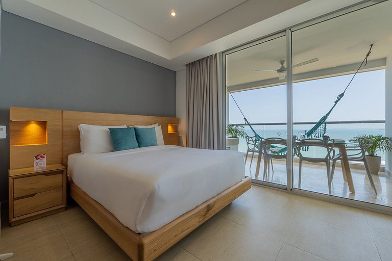 CB1223 | Suite con 2 camas, vista al mar y piscina